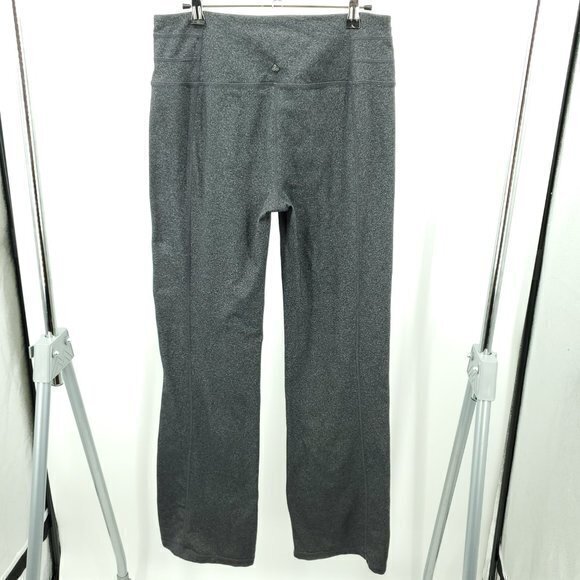 Prana Contour Chakras Flare Leggings/Yoga Pants L Charcoal Heather Gray - Picture 3 of 16